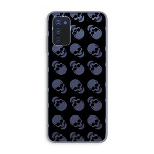 CaseCompany Musketon Skulls: Samsung Galaxy A03s Transparant Hoesje