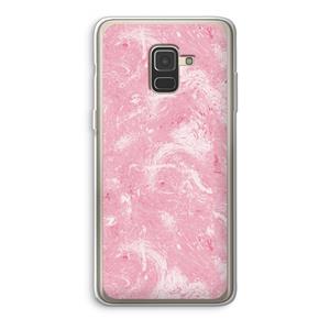 CaseCompany Abstract Painting Pink: Samsung Galaxy A8 (2018) Transparant Hoesje