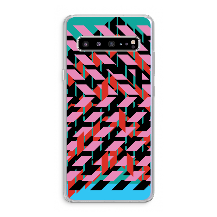 CaseCompany Skew Blush 2: Samsung Galaxy S10 5G Transparant Hoesje