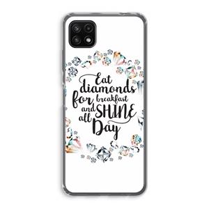 CaseCompany Diamonds: Samsung Galaxy A22 5G Transparant Hoesje