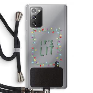 CaseCompany It's Lit: Samsung Galaxy Note 20 / Note 20 5G Transparant Hoesje met koord