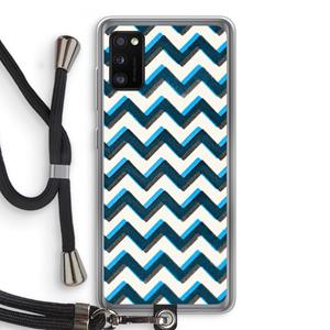 CaseCompany Onderbroken lijn: Samsung Galaxy A41 Transparant Hoesje met koord