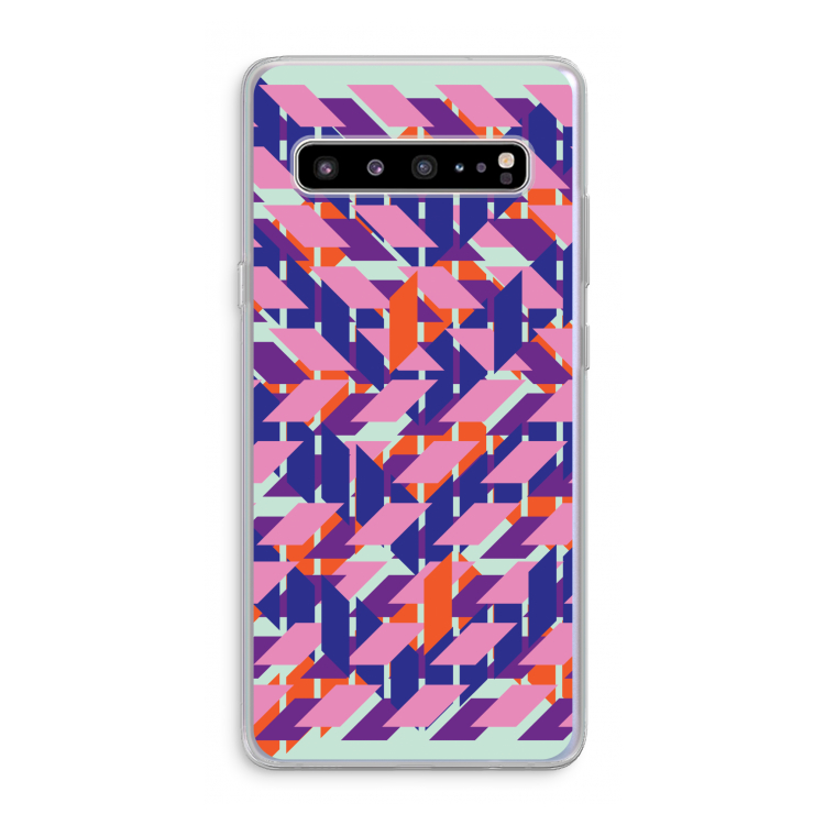 CaseCompany Skew Blush 3: Samsung Galaxy S10 5G Transparant Hoesje