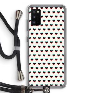 CaseCompany Hartjes: Samsung Galaxy A41 Transparant Hoesje met koord