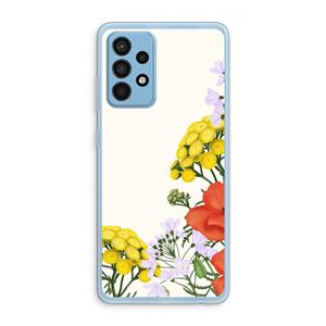 CaseCompany Wilde bloemen: Samsung Galaxy A52 Transparant Hoesje