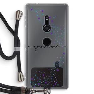 CaseCompany Sterren: Sony Xperia XZ2 Transparant Hoesje met koord