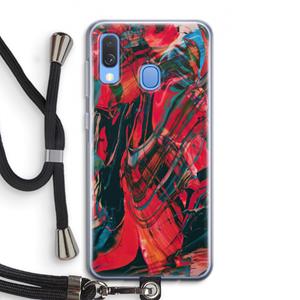 CaseCompany Endless Descent: Samsung Galaxy A40 Transparant Hoesje met koord