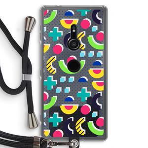 CaseCompany 8-bit N°1: Sony Xperia XZ2 Transparant Hoesje met koord