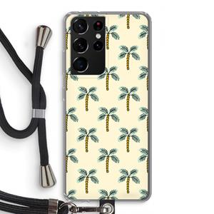 CaseCompany Paradise: Samsung Galaxy S21 Ultra Transparant Hoesje met koord