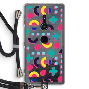 CaseCompany 8-bit N°2: Sony Xperia XZ2 Transparant Hoesje met koord