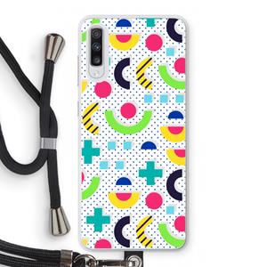 CaseCompany 8-bit N°1: Samsung Galaxy A70 Transparant Hoesje met koord
