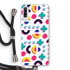 CaseCompany 8-bit N°2: Samsung Galaxy A70 Transparant Hoesje met koord
