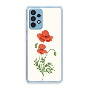CaseCompany Red poppy: Samsung Galaxy A52 Transparant Hoesje