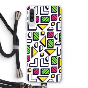 CaseCompany 8-bit N°4: Samsung Galaxy A70 Transparant Hoesje met koord