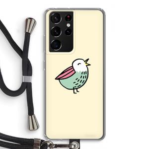 CaseCompany Birdy: Samsung Galaxy S21 Ultra Transparant Hoesje met koord