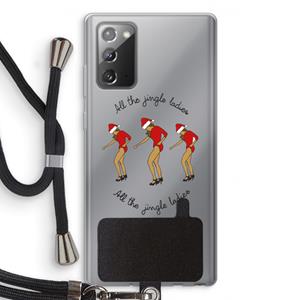 CaseCompany Jingle Ladies: Samsung Galaxy Note 20 / Note 20 5G Transparant Hoesje met koord