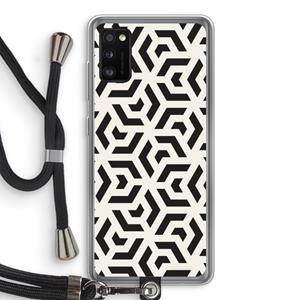 CaseCompany Crazy pattern: Samsung Galaxy A41 Transparant Hoesje met koord