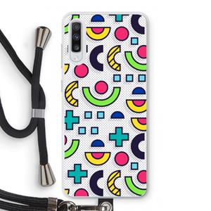 CaseCompany 8-bit N°6: Samsung Galaxy A70 Transparant Hoesje met koord