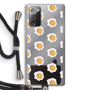 CaseCompany Bacon to my eggs #1: Samsung Galaxy Note 20 / Note 20 5G Transparant Hoesje met koord