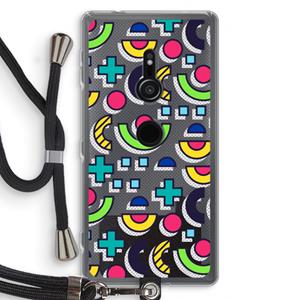 CaseCompany 8-bit N°6: Sony Xperia XZ2 Transparant Hoesje met koord