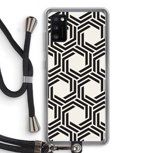CaseCompany Geometrisch patroon: Samsung Galaxy A41 Transparant Hoesje met koord