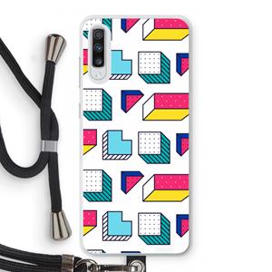 CaseCompany 8-bit N°7: Samsung Galaxy A70 Transparant Hoesje met koord