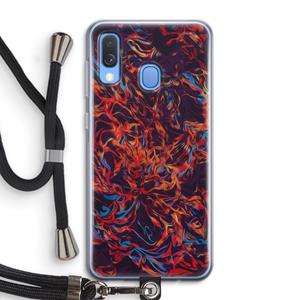 CaseCompany Lucifer: Samsung Galaxy A40 Transparant Hoesje met koord