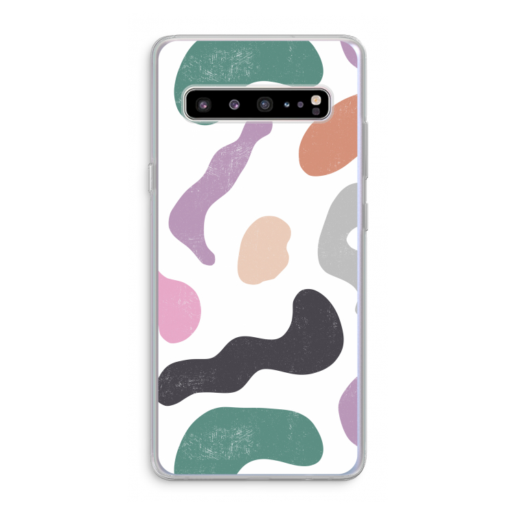 CaseCompany Memphis Shapes: Samsung Galaxy S10 5G Transparant Hoesje