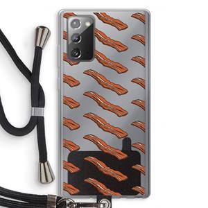 CaseCompany Bacon to my eggs #2: Samsung Galaxy Note 20 / Note 20 5G Transparant Hoesje met koord
