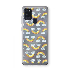 CaseCompany Regenboog: Samsung Galaxy A21s Transparant Hoesje