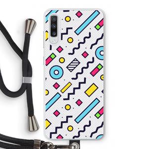 CaseCompany 8-bit N°8: Samsung Galaxy A70 Transparant Hoesje met koord