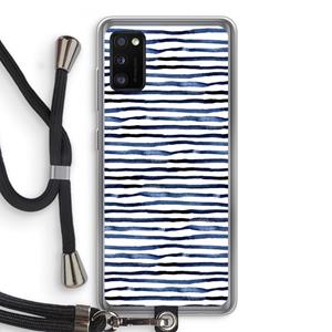 CaseCompany Verrassende lijnen: Samsung Galaxy A41 Transparant Hoesje met koord