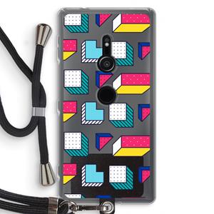 CaseCompany 8-bit N°7: Sony Xperia XZ2 Transparant Hoesje met koord