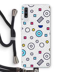 CaseCompany 8-bit N°9: Samsung Galaxy A70 Transparant Hoesje met koord