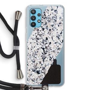 CaseCompany Gespikkelde marmer: Samsung Galaxy A32 4G Transparant Hoesje met koord
