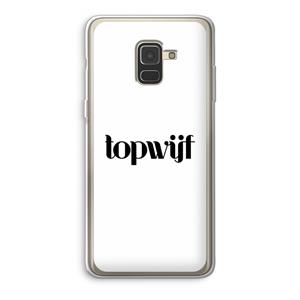CaseCompany Topwijf Wit: Samsung Galaxy A8 (2018) Transparant Hoesje