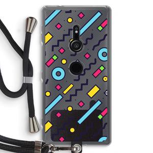 CaseCompany 8-bit N°8: Sony Xperia XZ2 Transparant Hoesje met koord