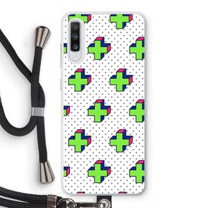 CaseCompany 8-bit N°10: Samsung Galaxy A70 Transparant Hoesje met koord