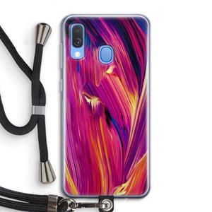 CaseCompany Phoenix: Samsung Galaxy A40 Transparant Hoesje met koord