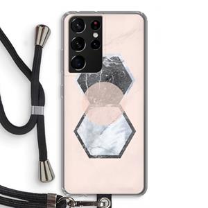 CaseCompany Creatieve toets: Samsung Galaxy S21 Ultra Transparant Hoesje met koord
