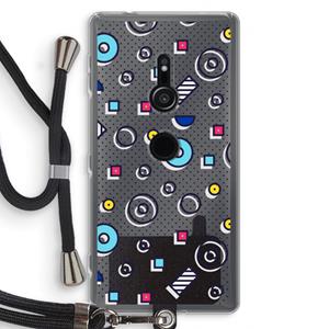 CaseCompany 8-bit N°9: Sony Xperia XZ2 Transparant Hoesje met koord