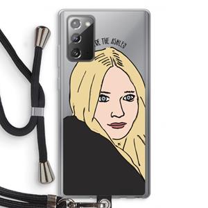 CaseCompany Ashley: Samsung Galaxy Note 20 / Note 20 5G Transparant Hoesje met koord