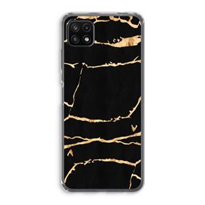 CaseCompany Gouden marmer: Samsung Galaxy A22 5G Transparant Hoesje