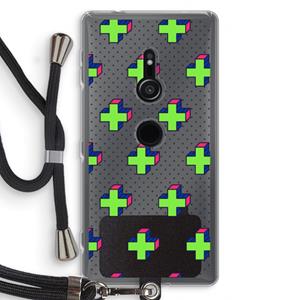 CaseCompany 8-bit N°10: Sony Xperia XZ2 Transparant Hoesje met koord