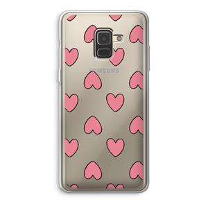 CaseCompany Ondersteboven verliefd: Samsung Galaxy A8 (2018) Transparant Hoesje
