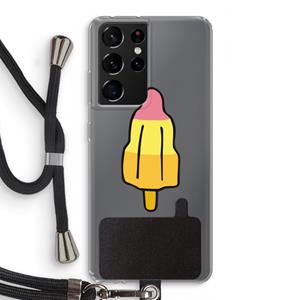 CaseCompany Raketijsje: Samsung Galaxy S21 Ultra Transparant Hoesje met koord