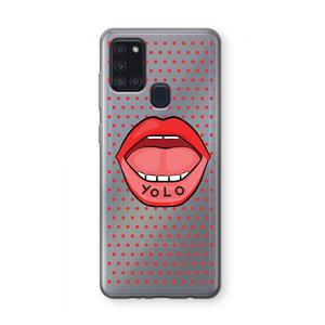 CaseCompany Yolo Denise: Samsung Galaxy A21s Transparant Hoesje