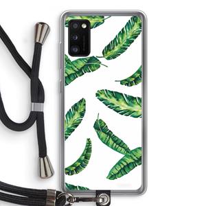 CaseCompany Lange bladeren: Samsung Galaxy A41 Transparant Hoesje met koord