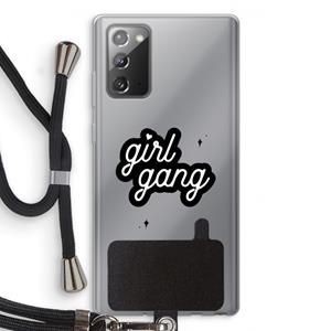 CaseCompany Girl Gang: Samsung Galaxy Note 20 / Note 20 5G Transparant Hoesje met koord