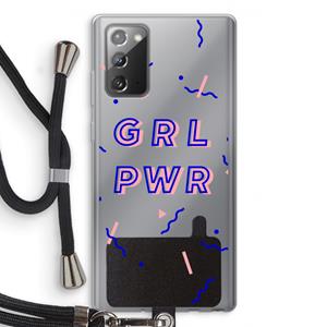 CaseCompany GRL PWR: Samsung Galaxy Note 20 / Note 20 5G Transparant Hoesje met koord